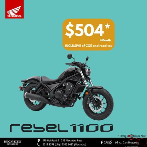 Brand New Honda Rebel 1100 for Sale in Singapore Specs, Reviews