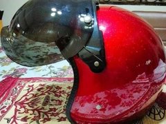 Red Glitter Retro Helmet