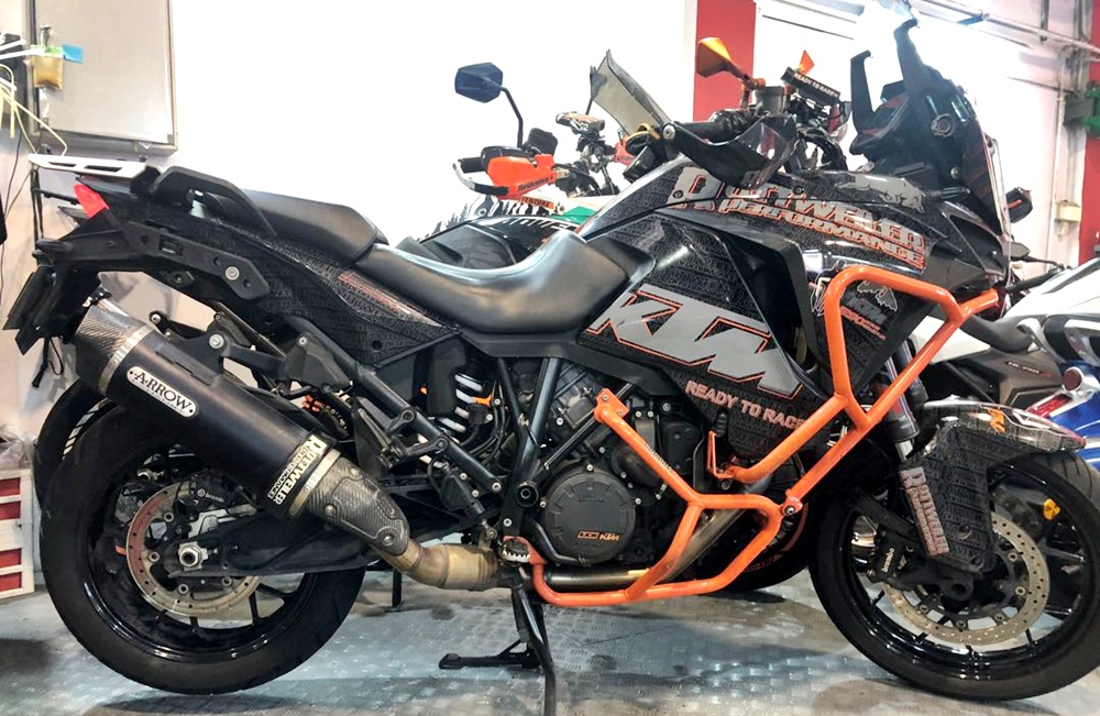 ktm 1290 super adventure s arrow exhaust