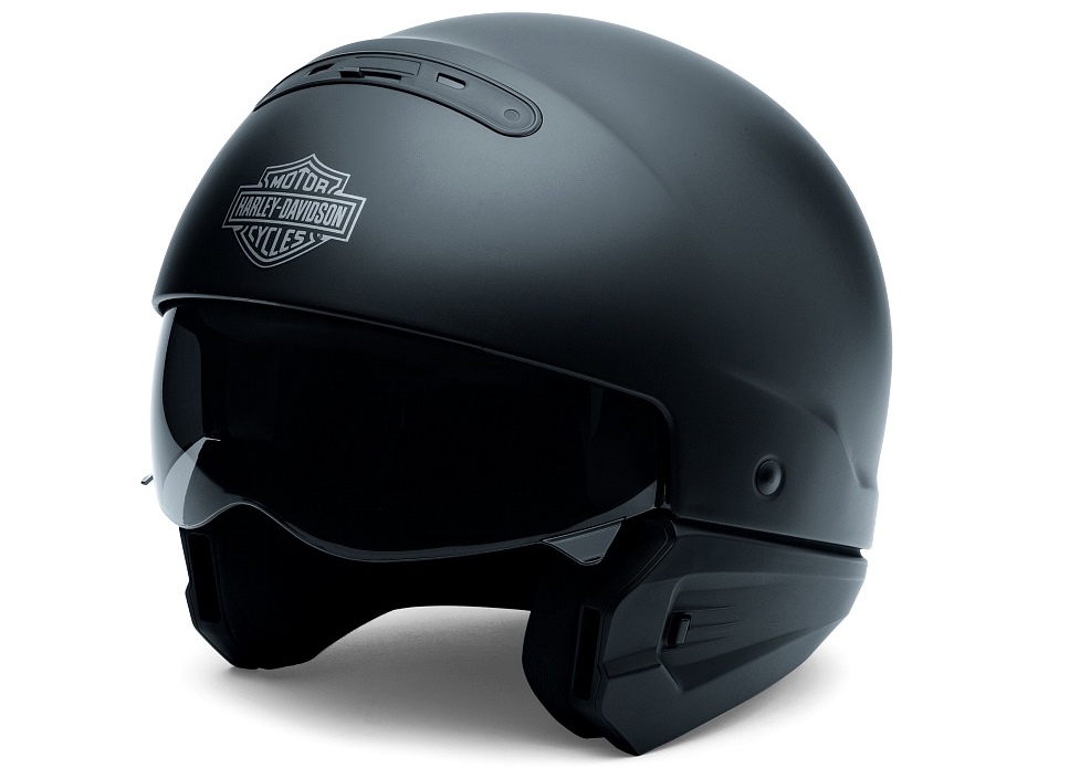 harley davidson open face helmet with visor
